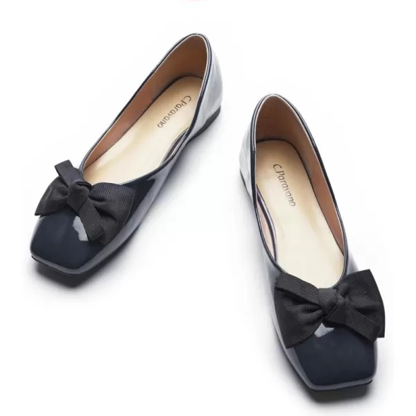C.Paravano Women's Flats | Square Toe Shoes for Women | Leather Flat Shoes for Women | Slip On Ballet Flats