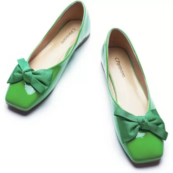 C.Paravano Women's Flats | Square Toe Shoes for Women | Leather Flat Shoes for Women | Slip On Ballet Flats