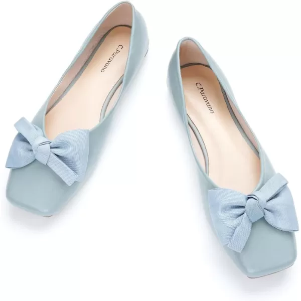 C.Paravano Women's Flats | Square Toe Shoes for Women | Leather Flat Shoes for Women | Slip On Ballet Flats