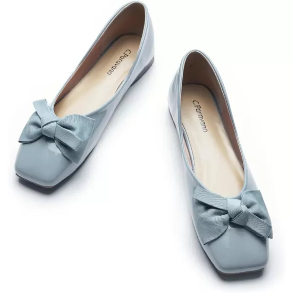C.Paravano Women's Flats | Square Toe Shoes for Women | Leather Flat Shoes for Women | Slip On Ballet Flats