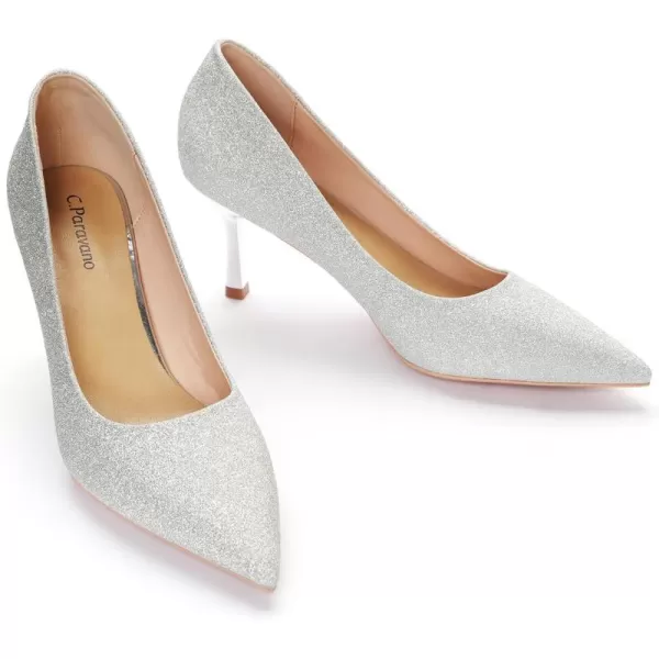 C.Paravano Women's Pump | Kitten Heel Daily Pumps | Closed Toe Low Heel | Comfortable Low Stiletto Heel Pumps