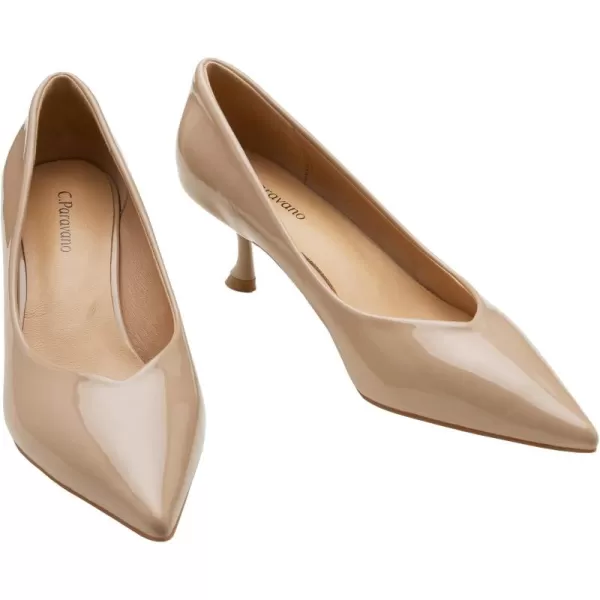 C.Paravano Women's Pump | Kitten Heel Daily Pumps | Closed Toe Low Heel | Comfortable Low Stiletto Heel Pumps