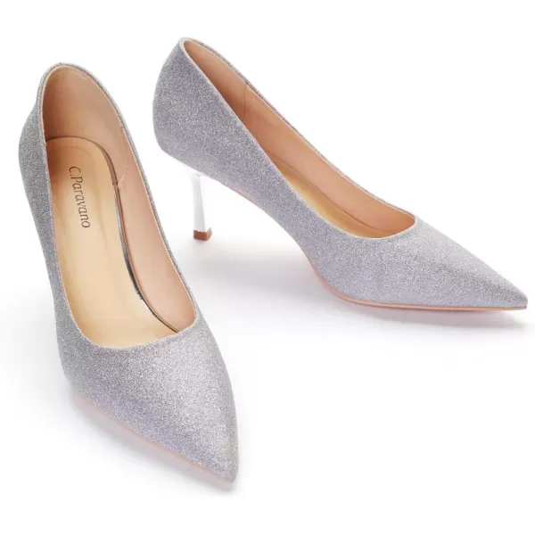 C.Paravano Women's Pump | Kitten Heel Daily Pumps | Closed Toe Low Heel | Comfortable Low Stiletto Heel Pumps