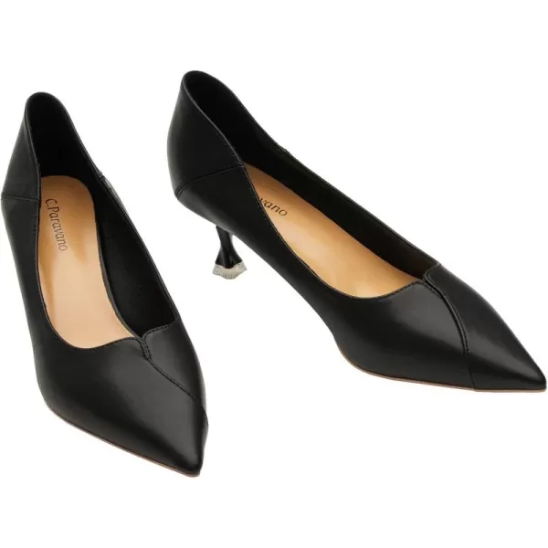 C.Paravano Women's Pump | Kitten Heel Daily Pumps | Closed Toe Low Heel | Comfortable Low Stiletto Heel Pumps
