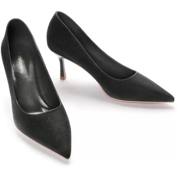 C.Paravano Women's Pump | Kitten Heel Daily Pumps | Closed Toe Low Heel | Comfortable Low Stiletto Heel Pumps
