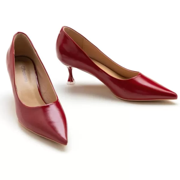 C.Paravano Women's Pumps I Pointed Toe Stiletto Pumps I Kitten Low Heel Daily Pumps I Closed Toe Slip On Comfortable Heels