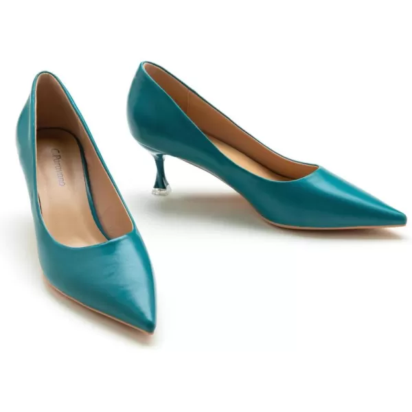 C.Paravano Women's Pumps I Pointed Toe Stiletto Pumps I Kitten Low Heel Daily Pumps I Closed Toe Slip On Comfortable Heels