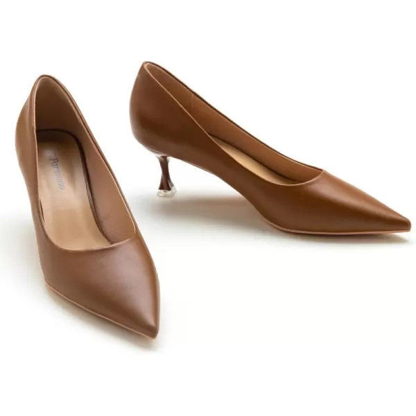C.Paravano Women's Pumps I Pointed Toe Stiletto Pumps I Kitten Low Heel Daily Pumps I Closed Toe Slip On Comfortable Heels