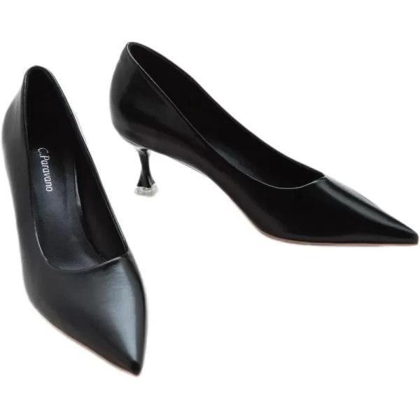 C.Paravano Women's Pumps I Pointed Toe Stiletto Pumps I Kitten Low Heel Daily Pumps I Closed Toe Slip On Comfortable Heels