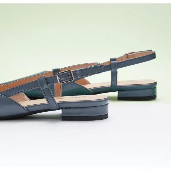 C.Paravano Women's Flats | Pointed Toe Flats Sandals | Slingback Flats for Women | Ankle Strap Slingback Shoes | Comfort Leather Slip on Shoes | Casual Dress Shoes
