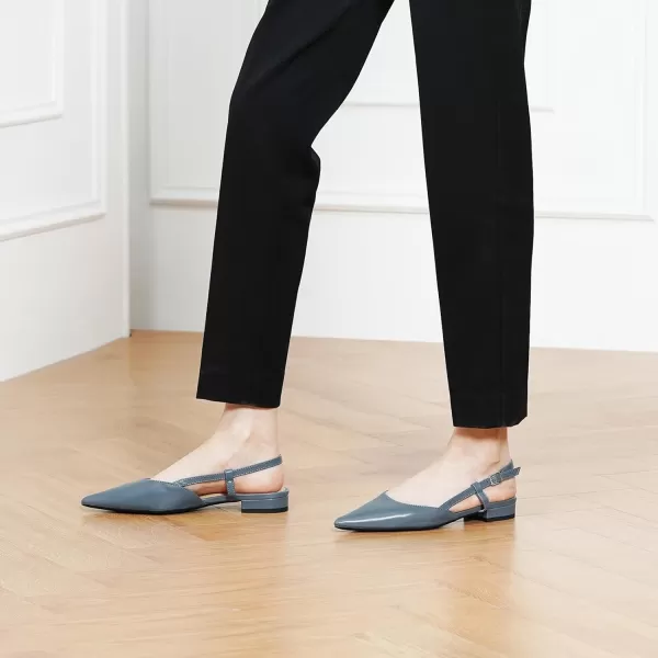 C.Paravano Women's Flats | Pointed Toe Flats Sandals | Slingback Flats for Women | Ankle Strap Slingback Shoes | Comfort Leather Slip on Shoes | Casual Dress Shoes
