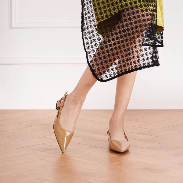 C.Paravano Women's Flats | Pointed Toe Flats Sandals | Slingback Flats for Women | Ankle Strap Slingback Shoes | Comfort Leather Slip on Shoes | Casual Dress Shoes