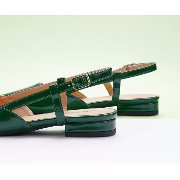 C.Paravano Women's Flats | Pointed Toe Flats Sandals | Slingback Flats for Women | Ankle Strap Slingback Shoes | Comfort Leather Slip on Shoes | Casual Dress Shoes