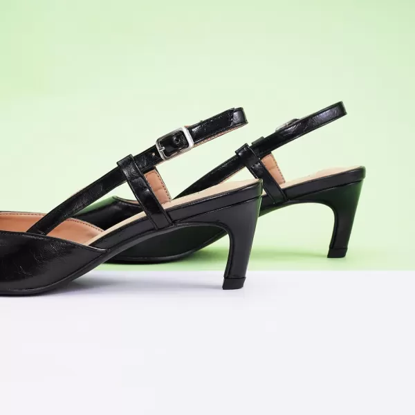 C.Paravano Women's Flats | Pointed Toe Flats Sandals | Slingback Flats for Women | Ankle Strap Slingback Shoes | Comfort Leather Slip on Shoes | Casual Dress Shoes