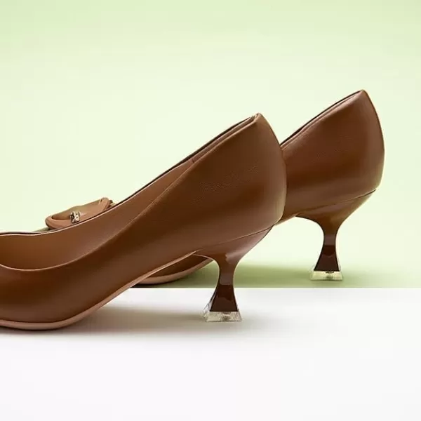 C.Paravano Women's Pumps | Low Heel for Women | Womens Designer Pumps | Kitten Heels for Women | Womens Short Heels | Leather Pumps for Women