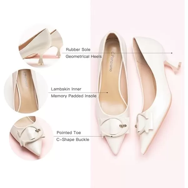 C.Paravano Women's Pumps | Low Heel for Women | Womens Designer Pumps | Kitten Heels for Women | Womens Short Heels | Leather Pumps for Women
