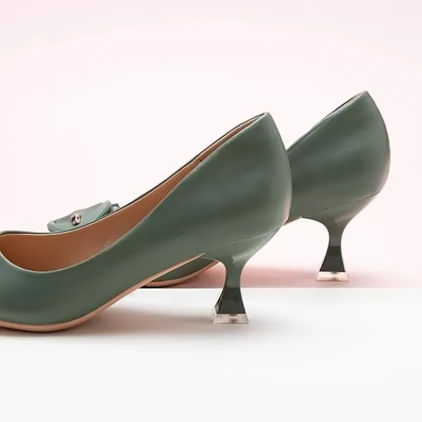 C.Paravano Women's Pumps | Low Heel for Women | Womens Designer Pumps | Kitten Heels for Women | Womens Short Heels | Leather Pumps for Women