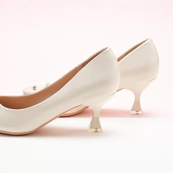 C.Paravano Women's Pumps | Low Heel for Women | Womens Designer Pumps | Kitten Heels for Women | Womens Short Heels | Leather Pumps for Women