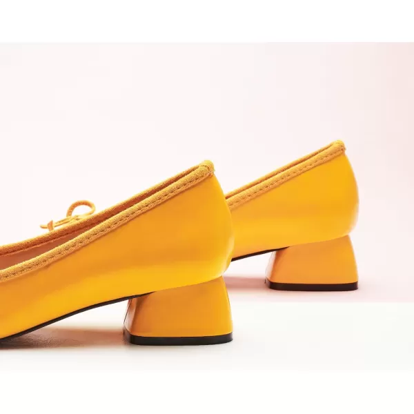 C.Paravano Women's Pump | Square Toe Low Block Heels | Closed Toe Chunky Heels | Leather Low Heel Pumps | Dress Wedding Shoes