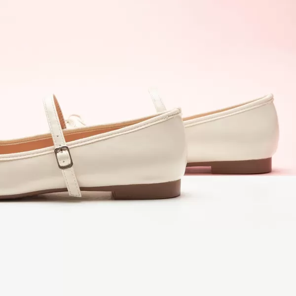 C.Paravano Mary Jane Shoes Women | Bowknot Flats for Women | Ballet Flats for Women | Square Toe Flats with Strap | Womens Flats Dressy