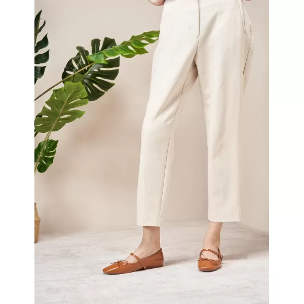 C.Paravano Mary Jane Shoes Women | Bowknot Flats for Women | Ballet Flats for Women | Square Toe Flats with Strap | Womens Flats Dressy