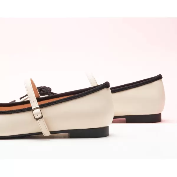 C.Paravano Mary Jane Shoes Women | Bowknot Flats for Women | Ballet Flats for Women | Square Toe Flats with Strap | Womens Flats Dressy