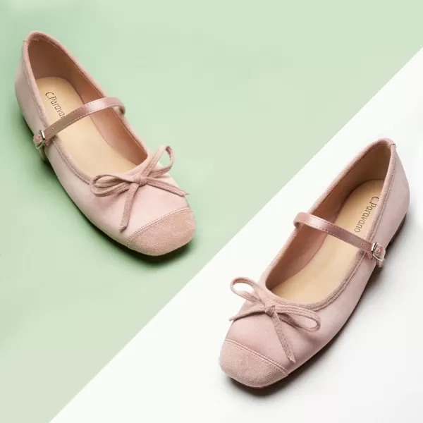C.Paravano Mary Jane Shoes Women | Bowknot Flats for Women | Ballet Flats for Women | Square Toe Flats with Strap | Womens Flats Dressy