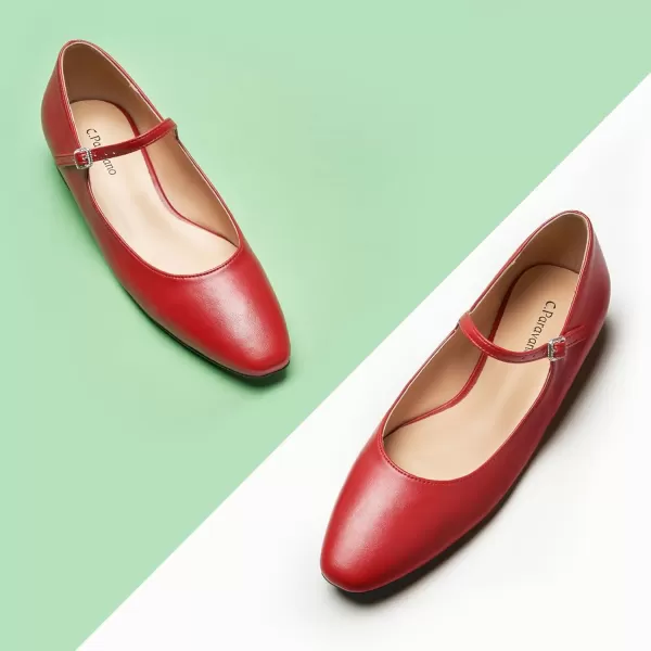 C.Paravano Mary Jane Shoes for Women | Womens Round Toe Flats | Mary Jane Flats | Women's Strap Shoes