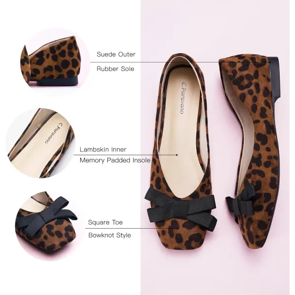 C.Paravano Women's Flats | Ballet Flats Shoes for Women | Square Toe Flats| Bowknot Comfortable Casual Dressy Women Shoes