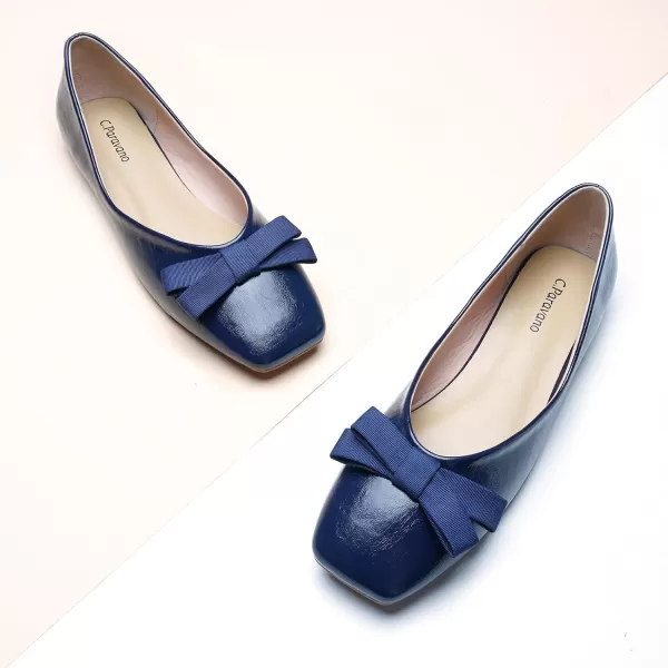 C.Paravano Women's Flats | Ballet Flats Shoes for Women | Square Toe Flats| Bowknot Comfortable Casual Dressy Women Shoes