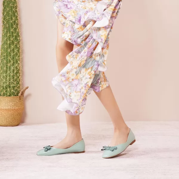 C.Paravano Women's Flats | Ballet Flats Shoes for Women | Square Toe Flats| Bowknot Comfortable Casual Dressy Women Shoes