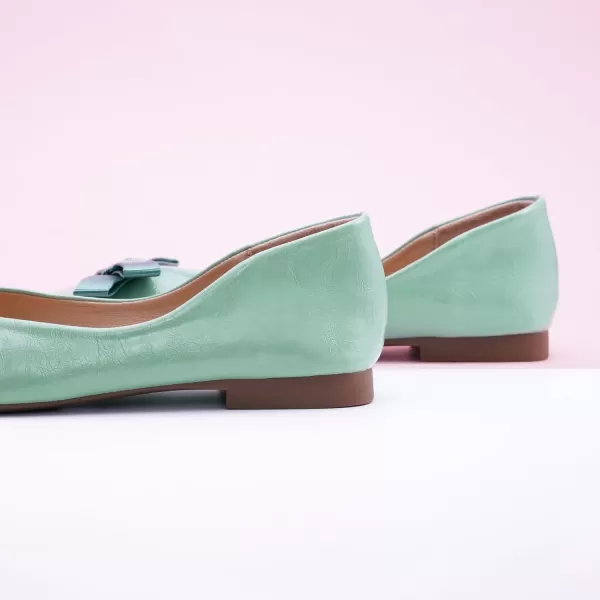 C.Paravano Women's Flats | Ballet Flats Shoes for Women | Square Toe Flats| Bowknot Comfortable Casual Dressy Women Shoes