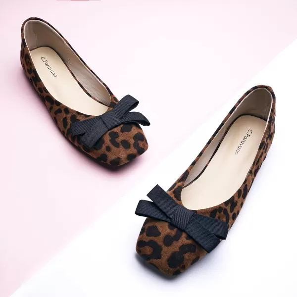 C.Paravano Women's Flats | Ballet Flats Shoes for Women | Square Toe Flats| Bowknot Comfortable Casual Dressy Women Shoes