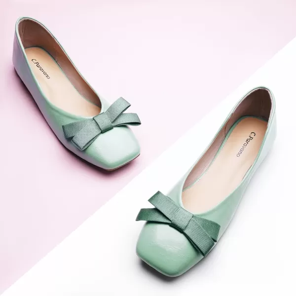 C.Paravano Women's Flats | Ballet Flats Shoes for Women | Square Toe Flats| Bowknot Comfortable Casual Dressy Women Shoes
