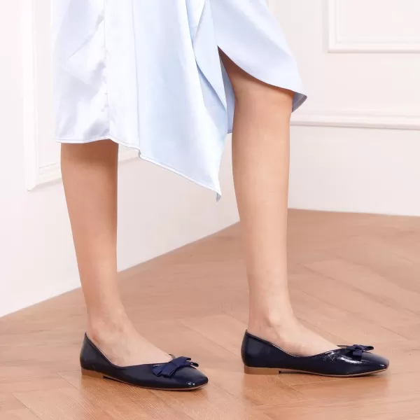 C.Paravano Women's Flats | Ballet Flats Shoes for Women | Square Toe Flats| Bowknot Comfortable Casual Dressy Women Shoes