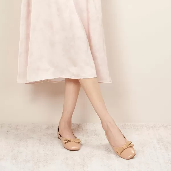 C.Paravano Women's Flats | Ballet Flats Shoes for Women | Square Toe Flats| Bowknot Comfortable Casual Dressy Women Shoes