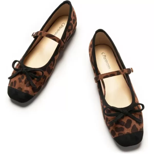 C.Paravano Mary Jane Shoes Women | Bowknot Flats for Women | Ballet Flats for Women | Square Toe Flats with Strap | Womens Flats Dressy