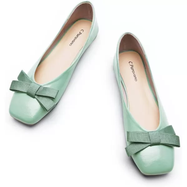 C.Paravano Women's Flats | Ballet Flats Shoes for Women | Square Toe Flats| Bowknot Comfortable Casual Dressy Women Shoes