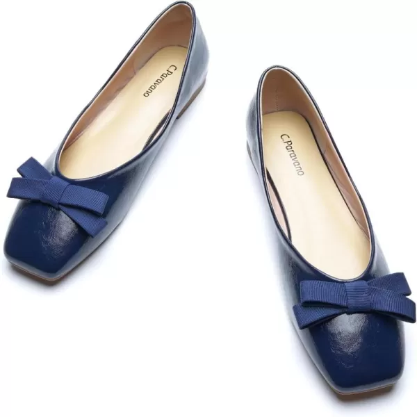 C.Paravano Women's Flats | Ballet Flats Shoes for Women | Square Toe Flats| Bowknot Comfortable Casual Dressy Women Shoes