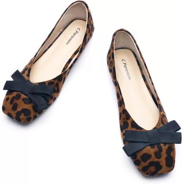 C.Paravano Women's Flats | Ballet Flats Shoes for Women | Square Toe Flats| Bowknot Comfortable Casual Dressy Women Shoes