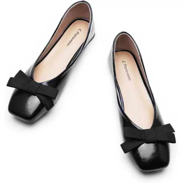 C.Paravano Women's Flats | Ballet Flats Shoes for Women | Square Toe Flats| Bowknot Comfortable Casual Dressy Women Shoes