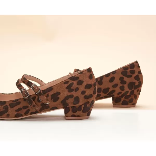 C.Paravano Wome's Pumps Closed Toe Pumps Square Toe Block Heels Adjustable Double Straps Pump Shoes