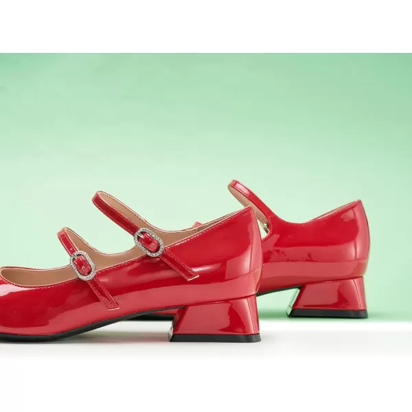 C.Paravano Mary Jane Shoes Square Toe Mary Janes Low Heel Mary Jane Low Block Heels Mary Jane Pumps Women Shoes Dressy Comfortable