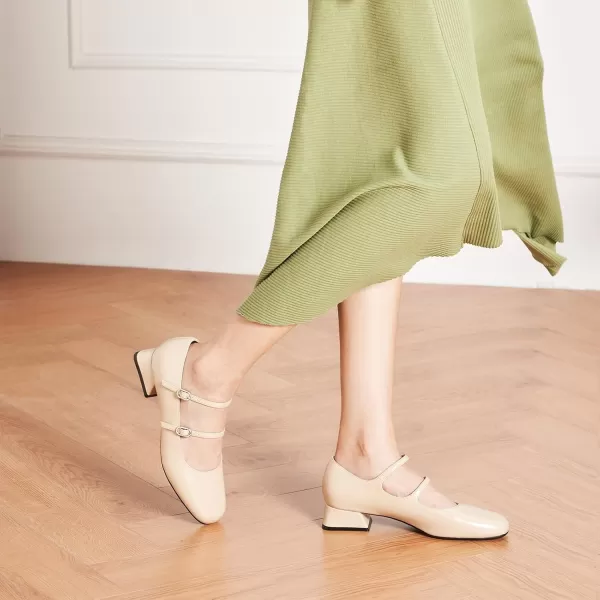 C.Paravano Mary Jane Shoes Square Toe Mary Janes Low Heel Mary Jane Low Block Heels Mary Jane Pumps Women Shoes Dressy Comfortable