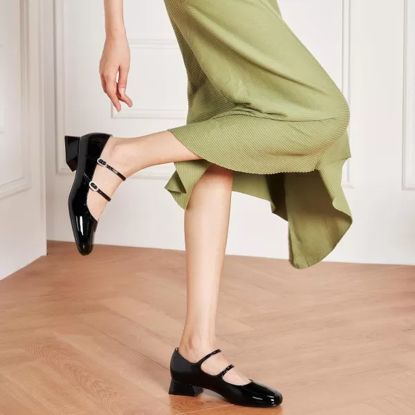 C.Paravano Mary Jane Shoes Square Toe Mary Janes Low Heel Mary Jane Low Block Heels Mary Jane Pumps Women Shoes Dressy Comfortable