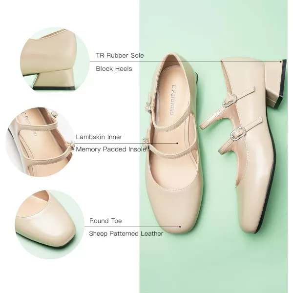 C.Paravano Mary Jane Shoes Square Toe Mary Janes Low Heel Mary Jane Low Block Heels Mary Jane Pumps Women Shoes Dressy Comfortable