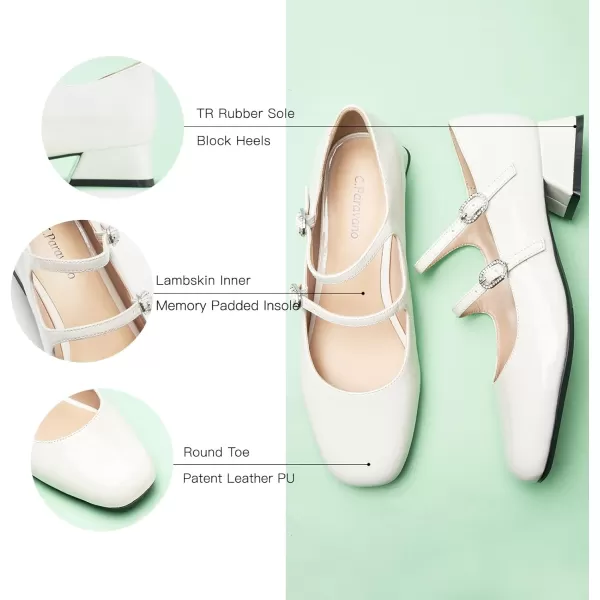 C.Paravano Mary Jane Shoes Square Toe Mary Janes Low Heel Mary Jane Low Block Heels Mary Jane Pumps Women Shoes Dressy Comfortable