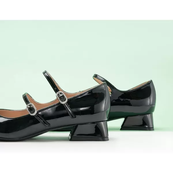 C.Paravano Mary Jane Shoes Square Toe Mary Janes Low Heel Mary Jane Low Block Heels Mary Jane Pumps Women Shoes Dressy Comfortable