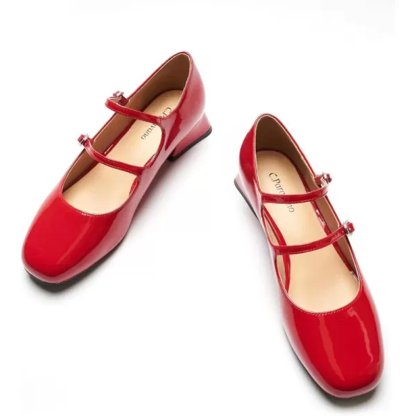 C.Paravano Mary Jane Shoes Square Toe Mary Janes Low Heel Mary Jane Low Block Heels Mary Jane Pumps Women Shoes Dressy Comfortable