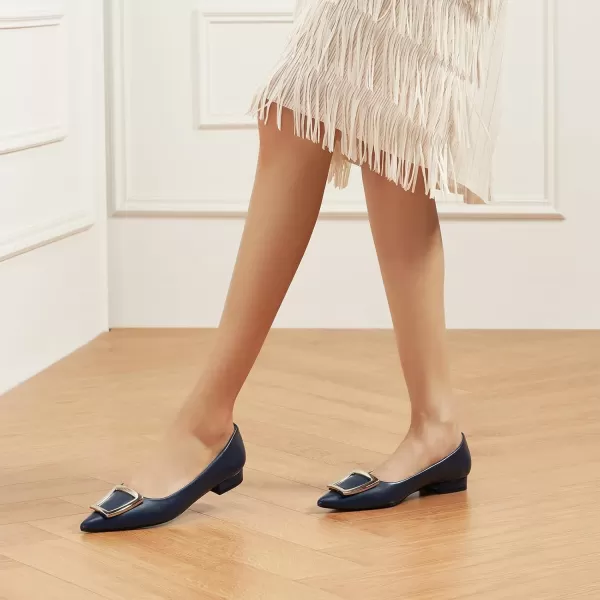 C.Paravano Flats Shoes for Women Pointed Toe Flats Dressy Flats Ballet Flats Shoes Patent Leather Shoes Comfortable Slip On Flat